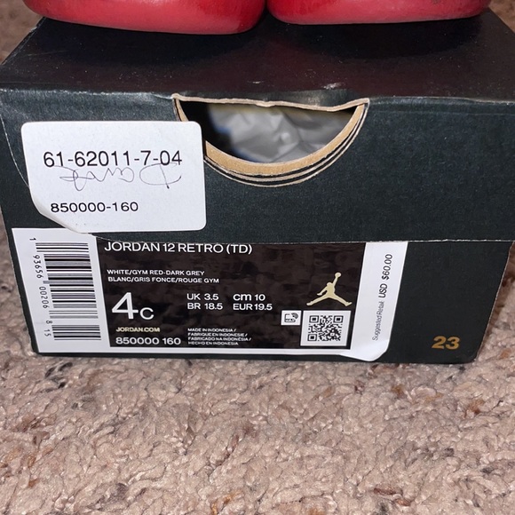 Jordan 12 Retro Toddler 4C - Picture 4 of 4